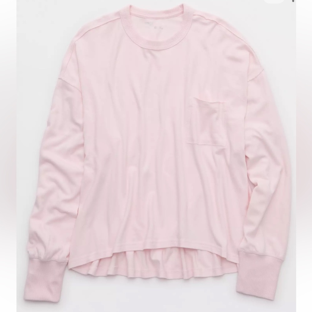 Aerie happy snit pocket long sleeve top - Picture 3 of 7